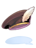 Black Feather Beret