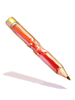 Red Pencil In Mouth